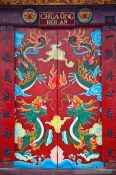 Travel photography:Colourful doors at a Chinese assembly hall in Hoi An, Vietnam