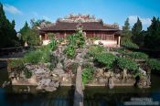 Travel photography:Emperors reading room in the forbidden purple city inside Hue Citadel, Vietnam