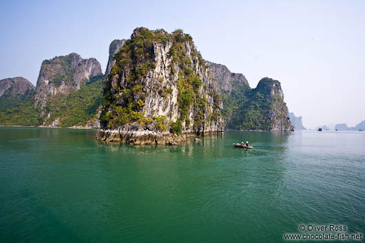 Karst formations in Halong Bay 