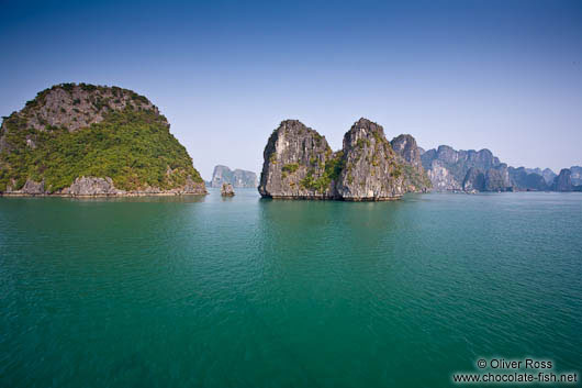 Karst formations in Halong Bay 