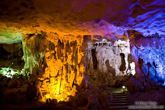 Inside Hang Sun Sot Cave in Halong Bay 