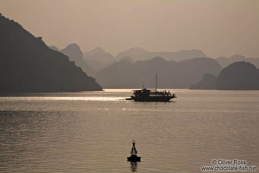 Dusk over Halong Bay 