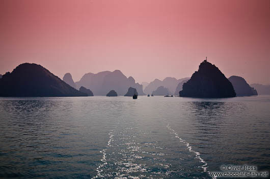 Dusk in Halong Bay