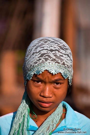 Muslim girl near Chau Doc 
