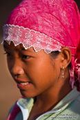 Travel photography:Muslim girl near Chau Doc , Vietnam