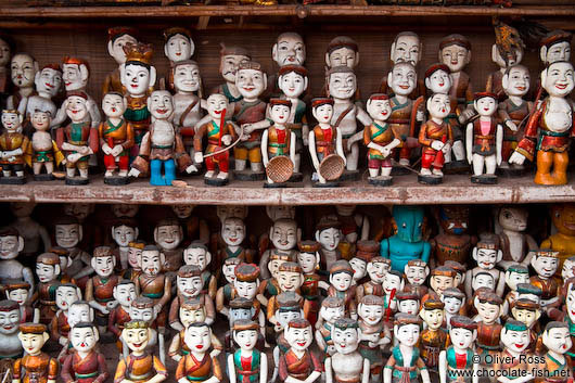 Small figures inside Hanoi´s Temple of Literature 