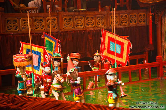 Performance at Hanoi´s Water Puppet Theatre 