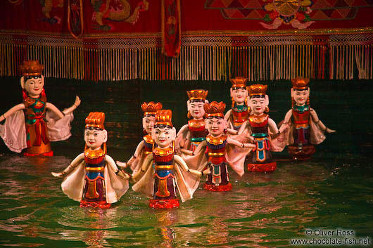 Water ballet at Hanoi´s Water Puppet Theatre 