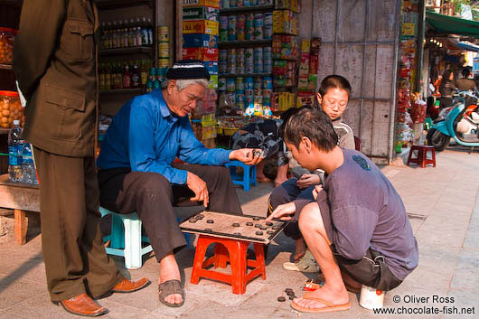 Playing chinese chess in Hanoi