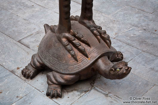 Angry looking turtoise at Ninh Binh´s island temple 
