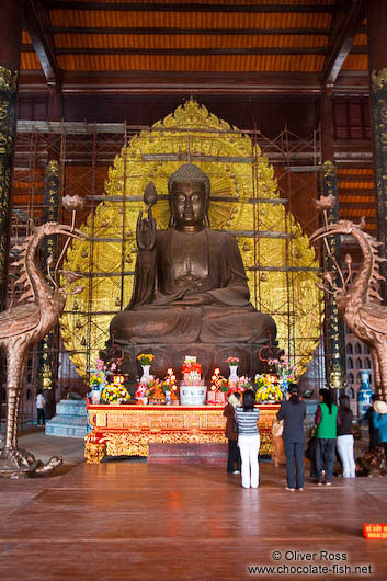 Large Buddha at Bai Dinh pagoda near Tam Coc