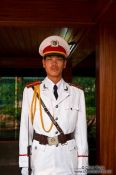 Travel photography:Guard at Hoh Chi Minh´s Stilt House in Hanoi, Vietnam