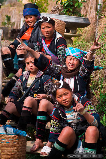 Hmong kids in Cat Cat village near Sapa
