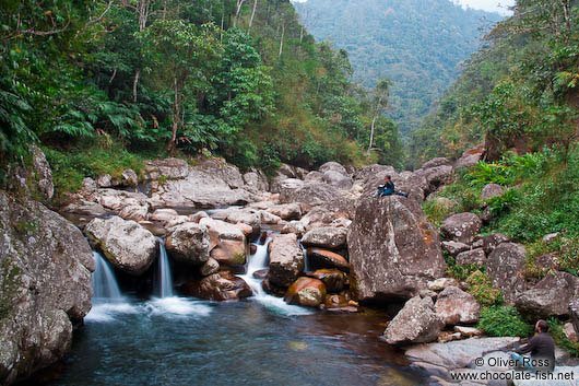 River and mountain landscape near Sapa