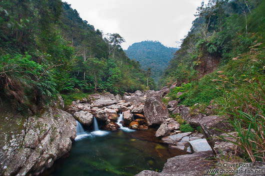 River and mountain landscape near Sapa