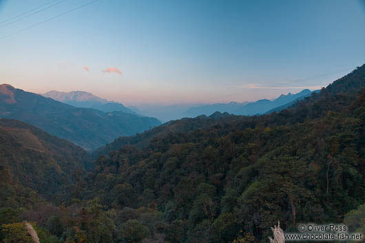 View from Tram Ton pass onto Sapa valley 