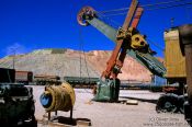 Travel photography:Cemetery for mining machinery in Chuquicamata, Chile