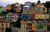 Travel photography:Old houses in Valparaiso, Chile